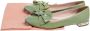 Miu Pre-owned Leather flats Green Dames - Thumbnail 7