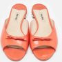 Miu Pre-owned Leather flats Orange Dames - Thumbnail 3