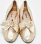 Miu Pre-owned Leather flats Yellow Dames - Thumbnail 2