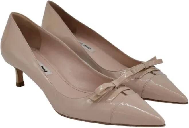 Miu Pre-owned Leather heels Beige Dames