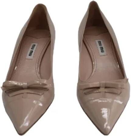 Miu Pre-owned Leather heels Beige Dames