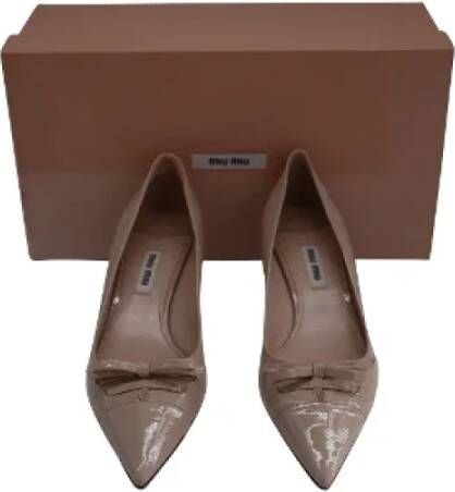 Miu Pre-owned Leather heels Beige Dames