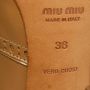 Miu Pre-owned Leather heels Beige Dames - Thumbnail 8