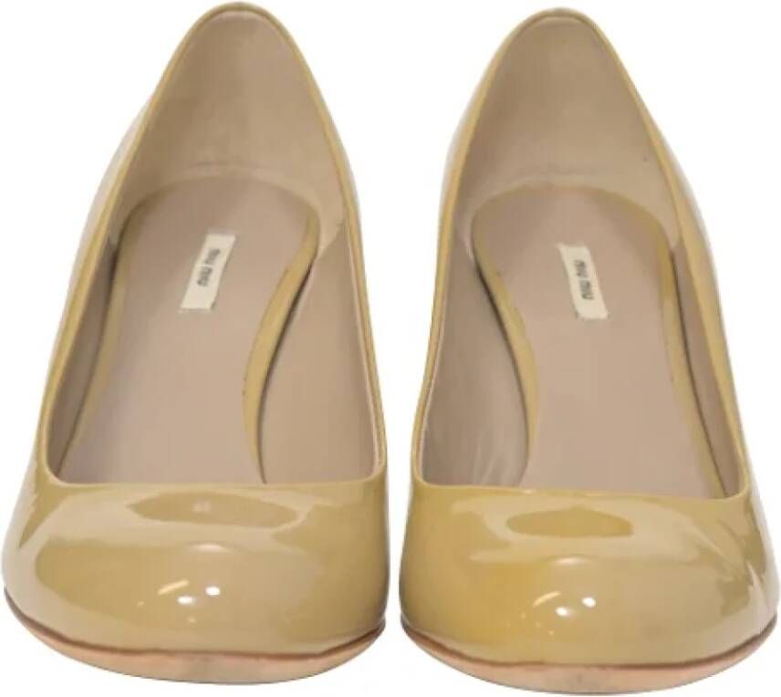 Miu Pre-owned Leather heels Beige Dames