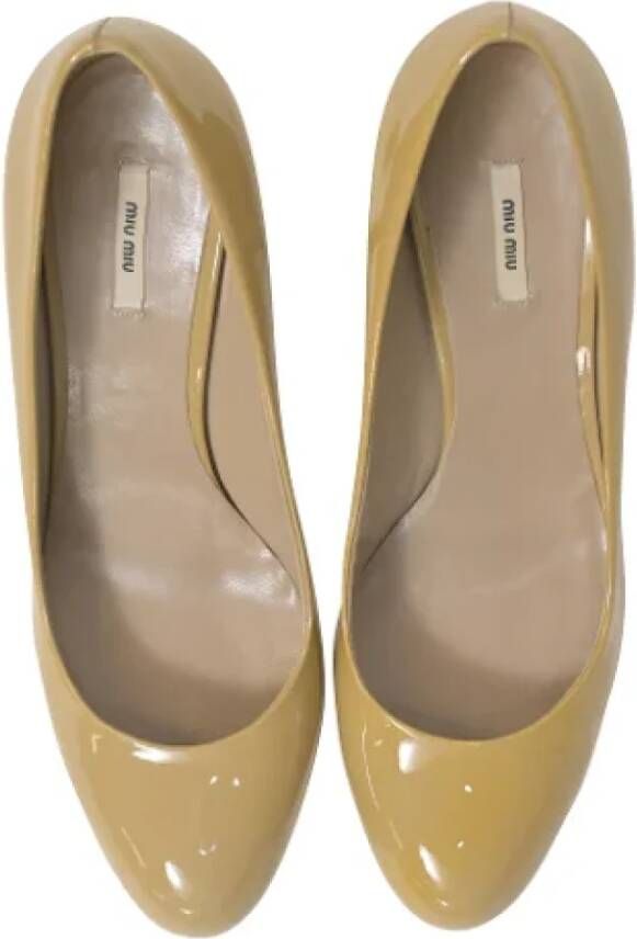 Miu Pre-owned Leather heels Beige Dames