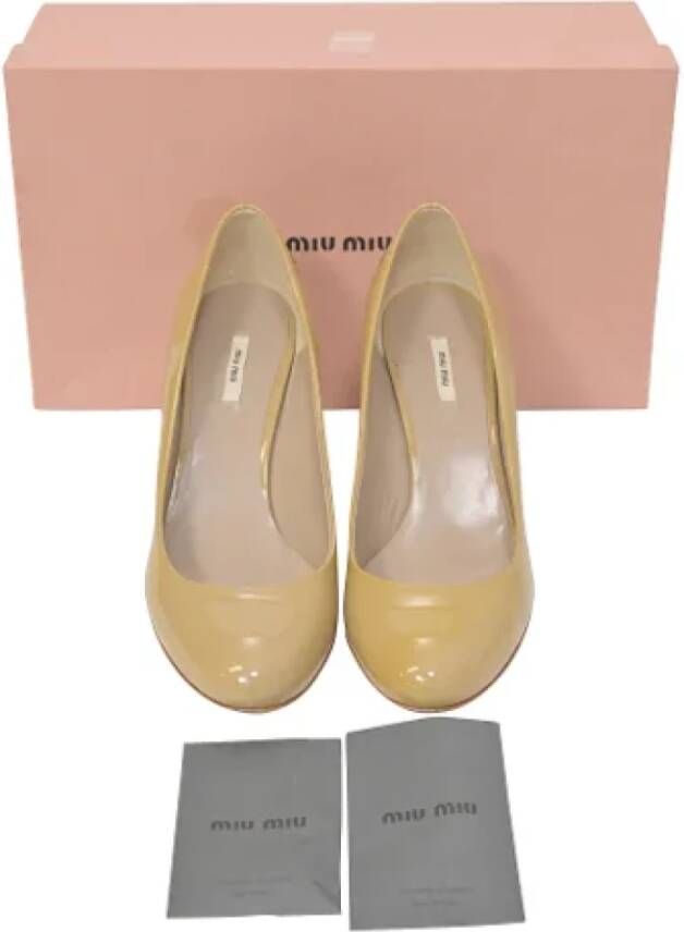 Miu Pre-owned Leather heels Beige Dames