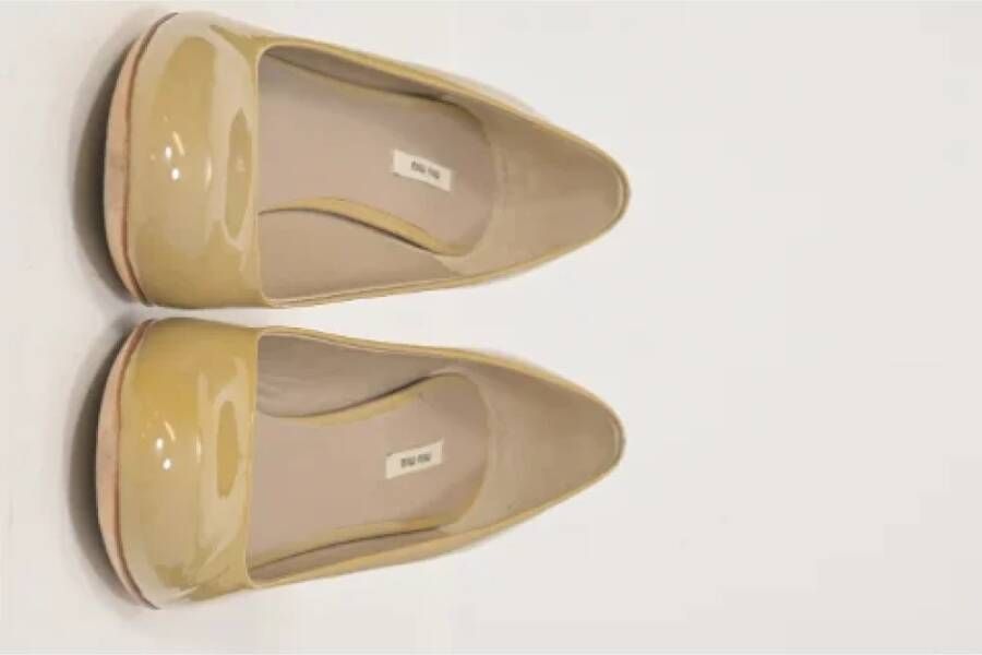 Miu Pre-owned Leather heels Beige Dames