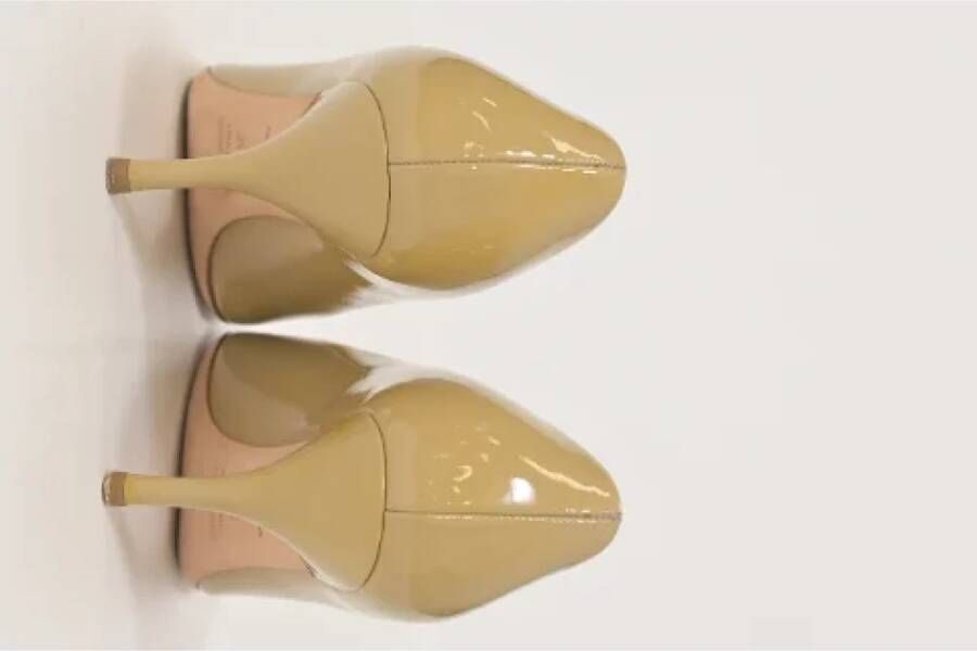 Miu Pre-owned Leather heels Beige Dames