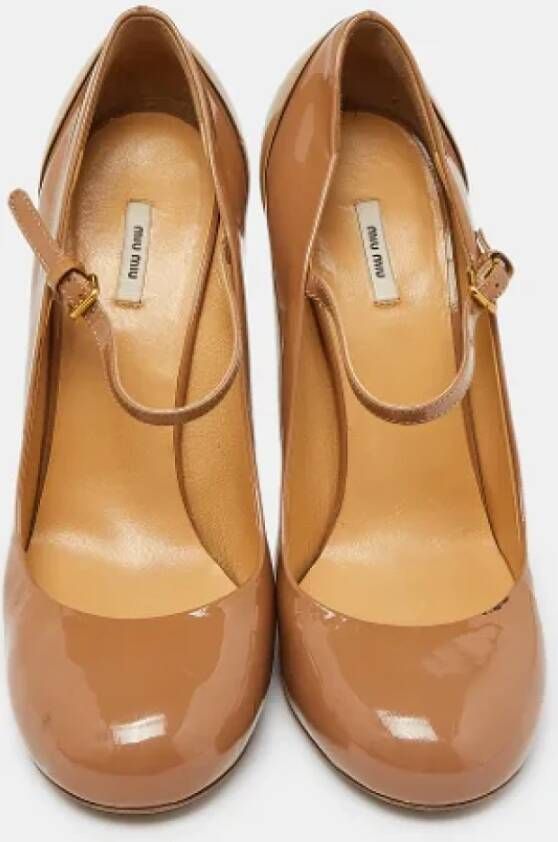 Miu Pre-owned Leather heels Beige Dames