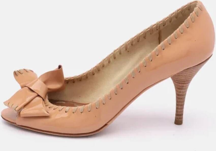 Miu Pre-owned Leather heels Beige Dames