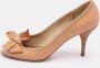 Miu Pre-owned Leather heels Beige Dames - Thumbnail 2