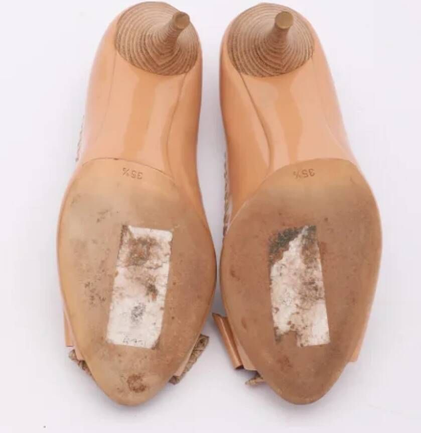 Miu Pre-owned Leather heels Beige Dames