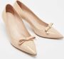 Miu Pre-owned Leather heels Beige Dames - Thumbnail 4