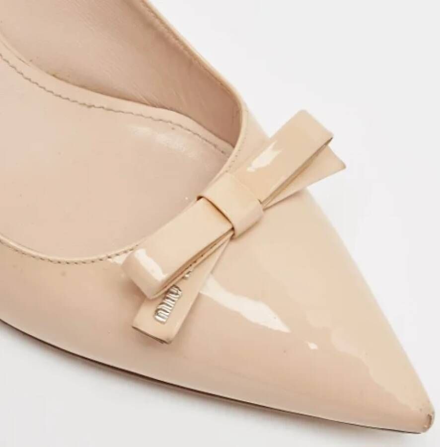 Miu Pre-owned Leather heels Beige Dames