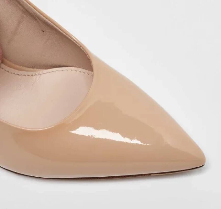 Miu Pre-owned Leather heels Beige Dames