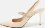 Miu Pre-owned Leather heels Beige Dames - Thumbnail 2