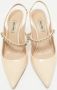 Miu Pre-owned Leather heels Beige Dames - Thumbnail 3