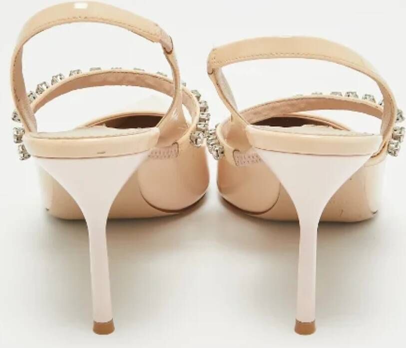 Miu Pre-owned Leather heels Beige Dames