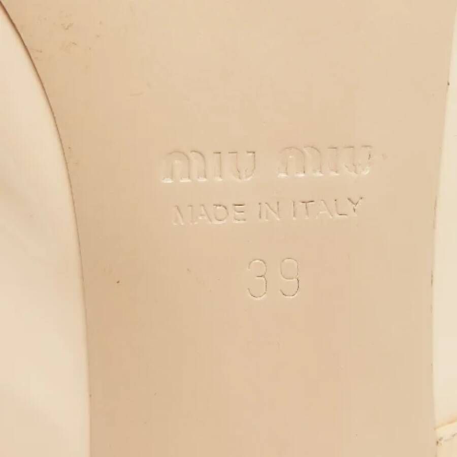 Miu Pre-owned Leather heels Beige Dames