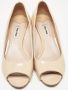 Miu Pre-owned Leather heels Beige Dames - Thumbnail 2