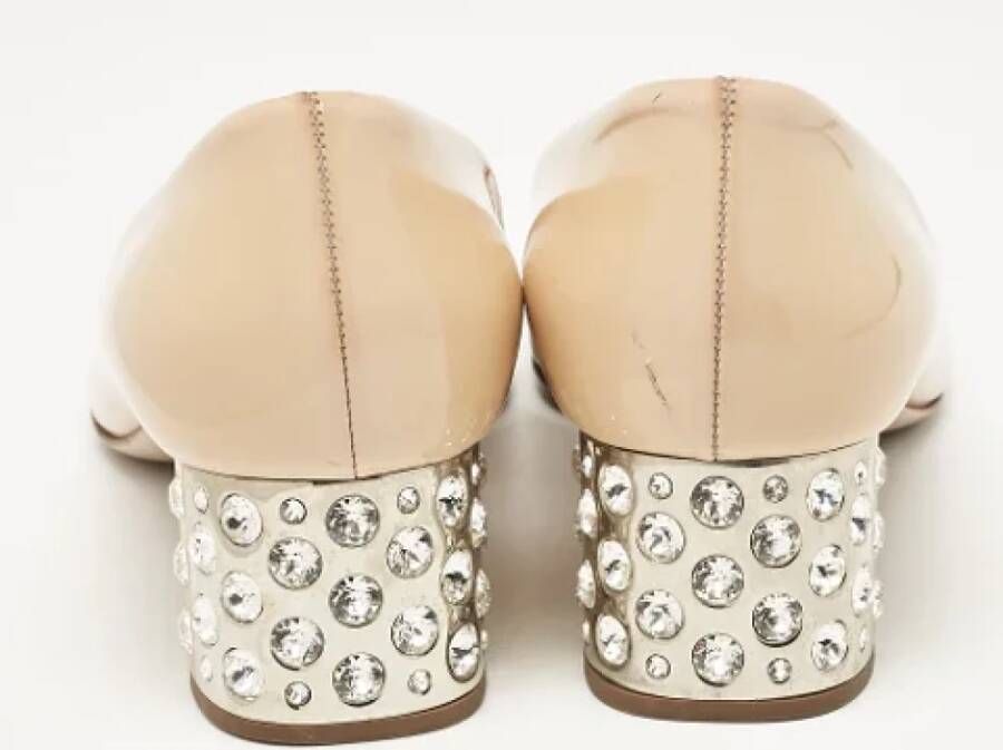 Miu Pre-owned Leather heels Beige Dames