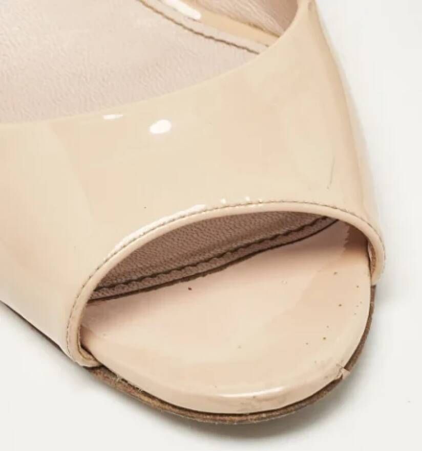 Miu Pre-owned Leather heels Beige Dames