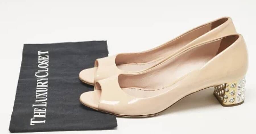 Miu Pre-owned Leather heels Beige Dames