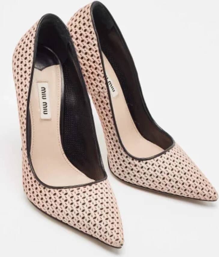 Miu Pre-owned Leather heels Beige Dames