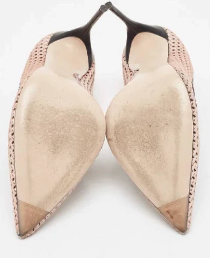 Miu Pre-owned Leather heels Beige Dames