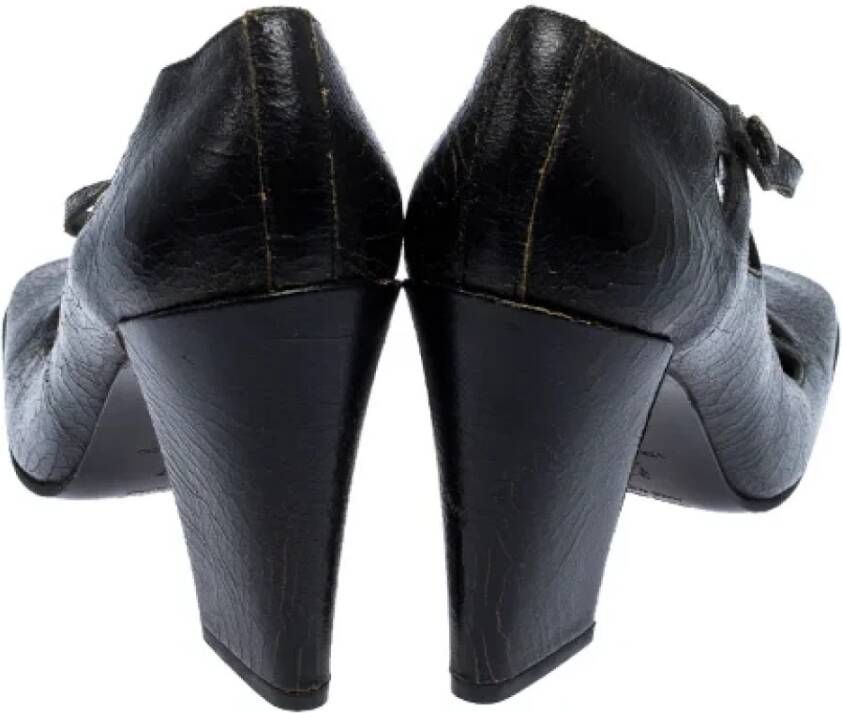 Miu Pre-owned Leather heels Black Dames