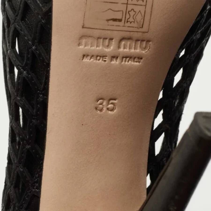 Miu Pre-owned Leather heels Black Dames