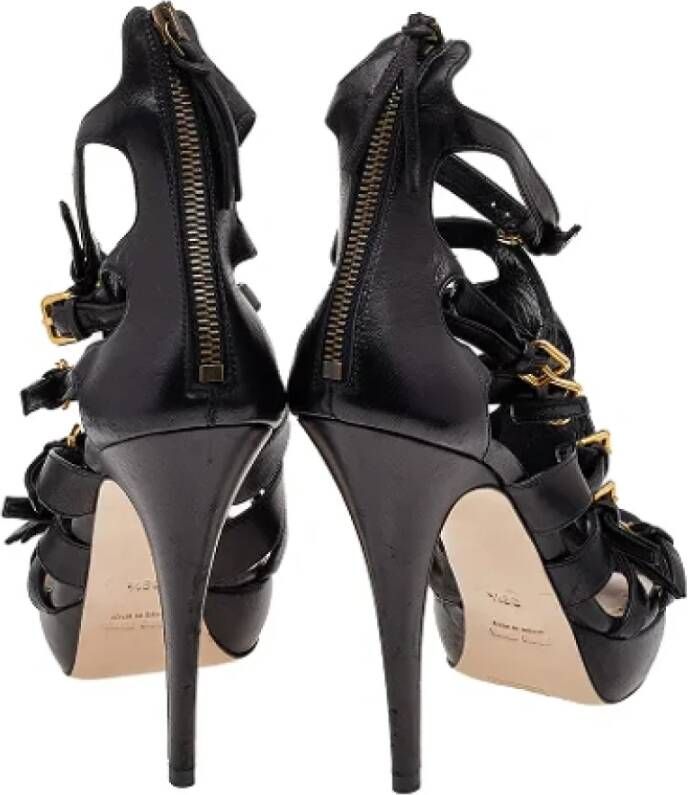 Miu Pre-owned Leather heels Black Dames