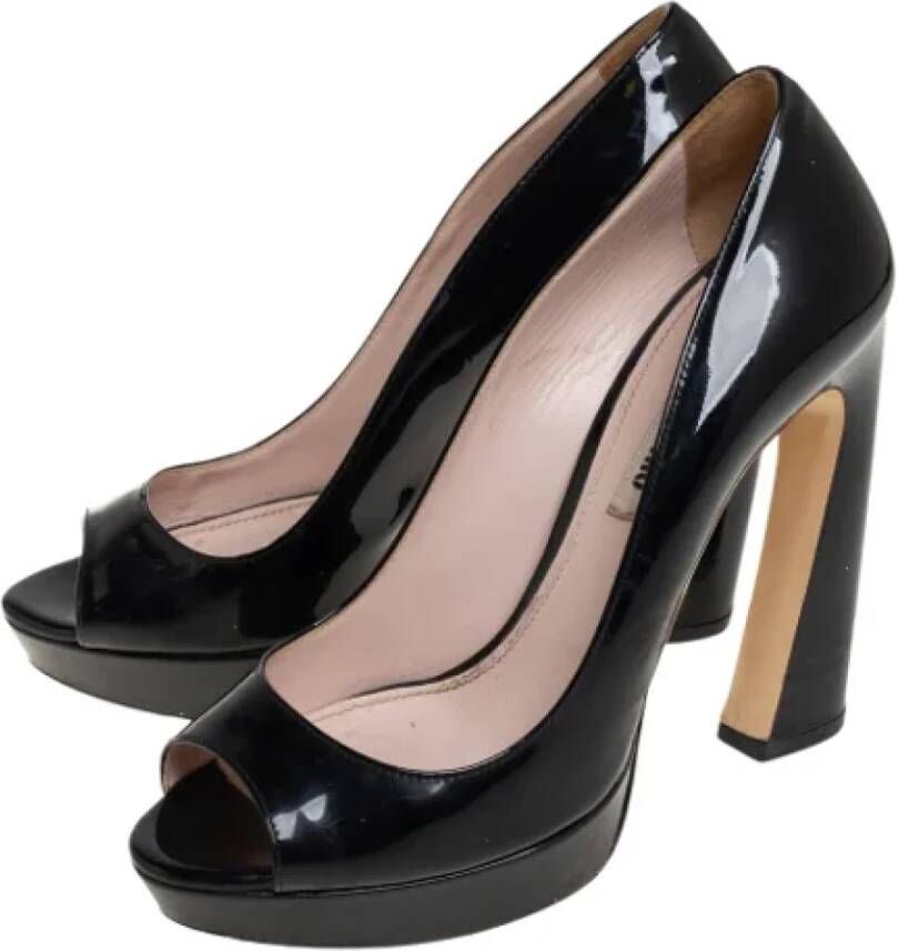 Miu Pre-owned Leather heels Black Dames