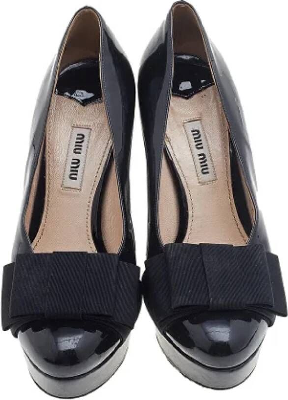 Miu Pre-owned Leather heels Black Dames