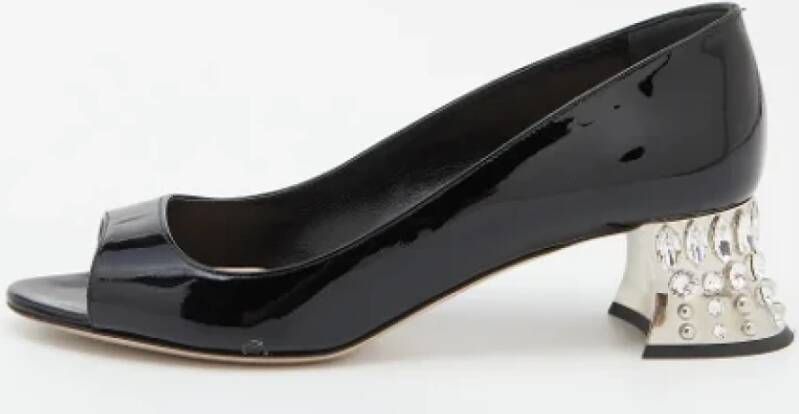 Miu Pre-owned Leather heels Black Dames