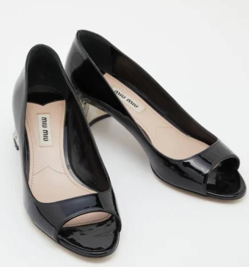 Miu Pre-owned Leather heels Black Dames