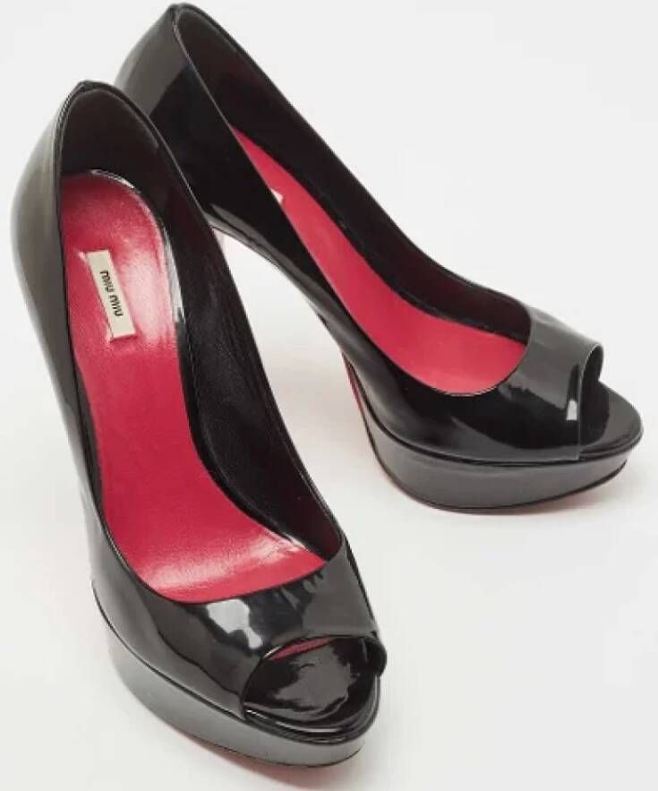 Miu Pre-owned Leather heels Black Dames