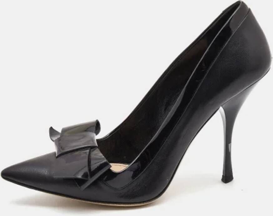 Miu Pre-owned Leather heels Black Dames