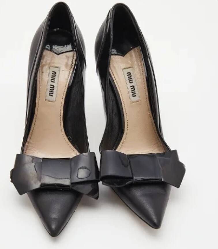 Miu Pre-owned Leather heels Black Dames