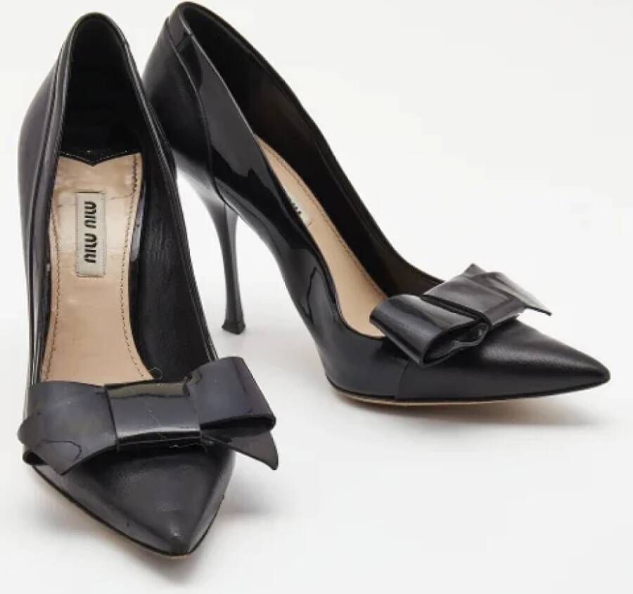 Miu Pre-owned Leather heels Black Dames