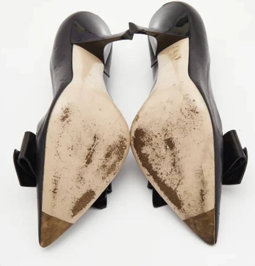 Miu Pre-owned Leather heels Black Dames