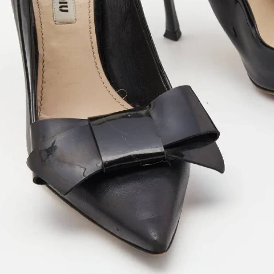 Miu Pre-owned Leather heels Black Dames