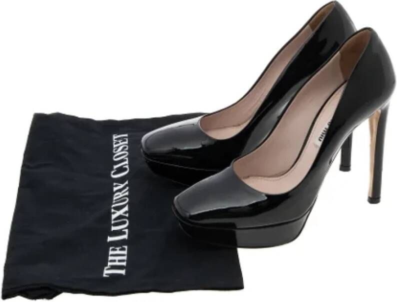 Miu Pre-owned Leather heels Black Dames