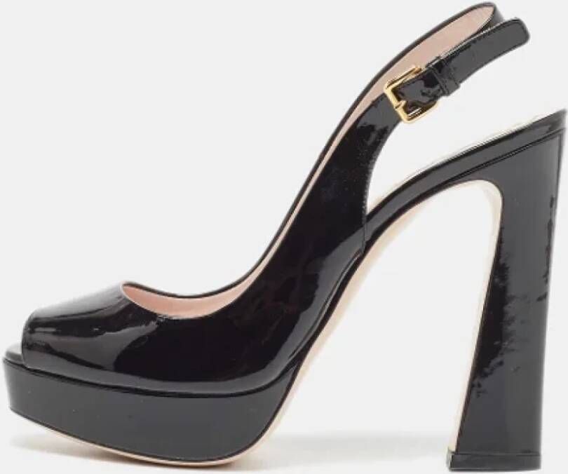 Miu Pre-owned Leather heels Black Dames