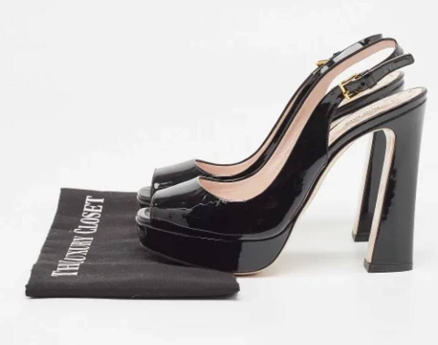 Miu Pre-owned Leather heels Black Dames