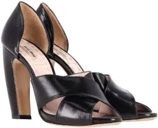 Miu Pre-owned Leather heels Black Dames