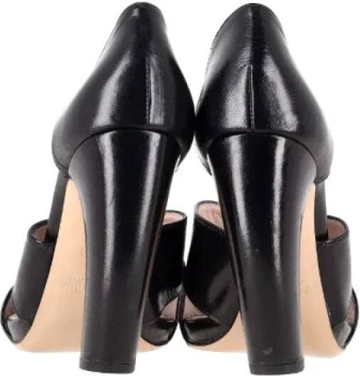 Miu Pre-owned Leather heels Black Dames