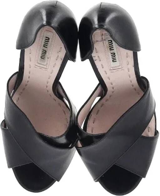 Miu Pre-owned Leather heels Black Dames