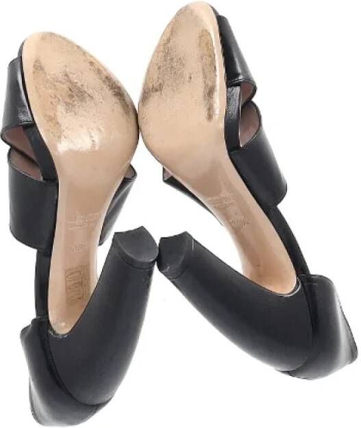 Miu Pre-owned Leather heels Black Dames