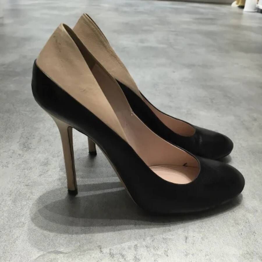 Miu Pre-owned Leather heels Black Dames